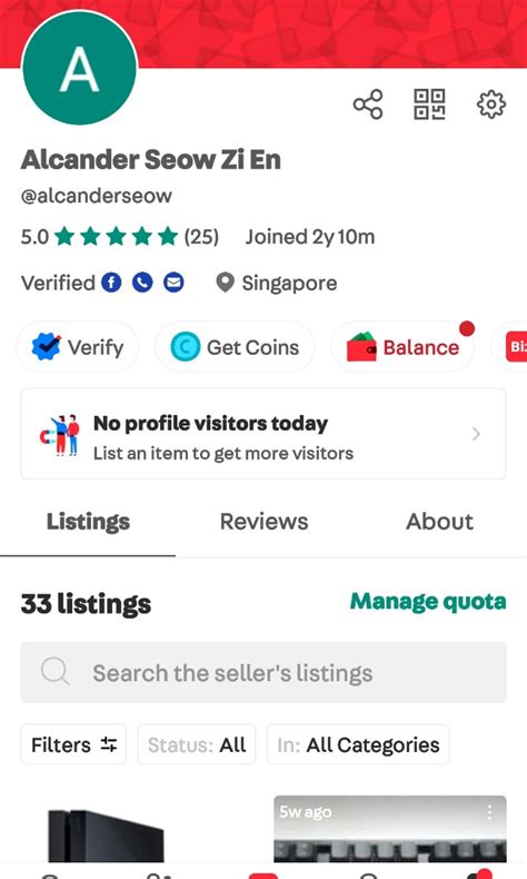 carousell inactive listing